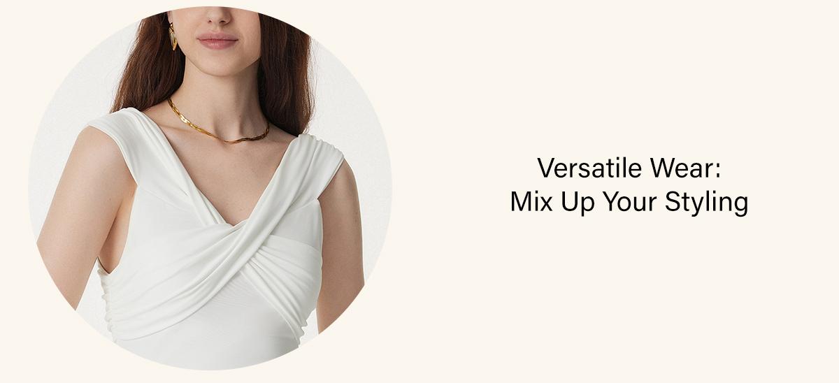 OGL Criss Cross Off Shoulder New Airy Brami Top Pure White Minimalist Basic Cami for Women SpringStatements