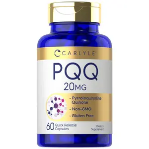 Carlyle PQQ Supplement 20 mg | 60 Capsules | Non-GMO and Gluten Free Carlyle PQQ Supplement 20 mg | 60 Capsules | Non-GMO and Gluten Free