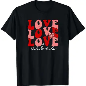 Love Vibes Sweatshirt, Valentine's Day Sweatshirt, Valentine's Day Heart Shirt, Valentine's Day T-shirt, Love Vibes Valentine's Day Shirt