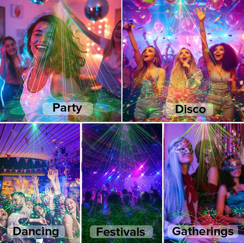 RGB Disco Party Light – Rechargeable & Portable, Perfect for Home, Party & Dance Floor，Outdoor Light