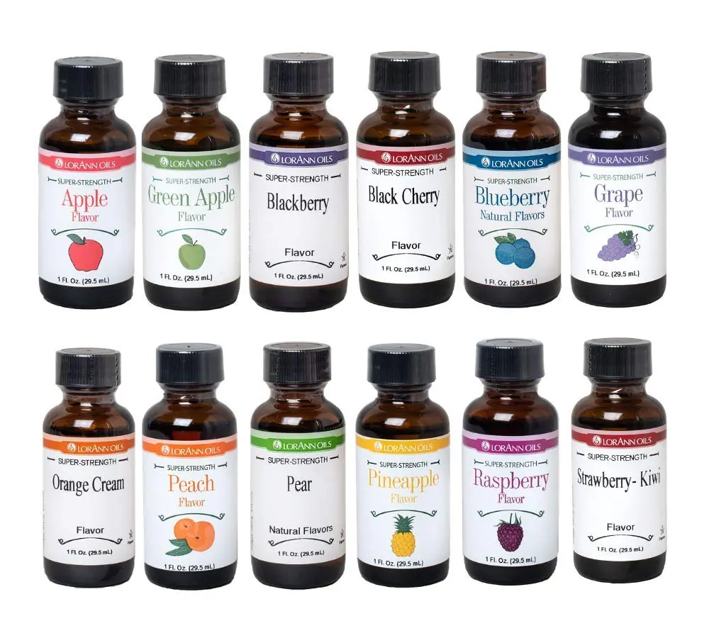 LorAnn SS 12 Fruity Flavors in - 1 ounce bottles