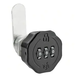 FixtureDisplays® Zinc Alloy Combination Cam Lock, 1.46 in Mechanical Dial Lock for Cabinets, Lockers & Drawers, Keyless Security Lock Fits Doors up to 30mm Thick 16171