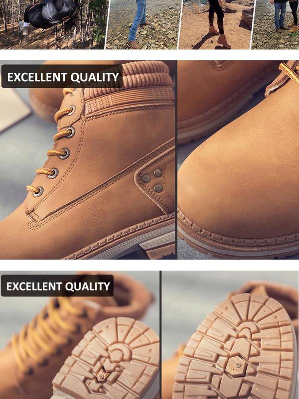 Athlefit 2025 New Style Fashion Women's Waterproof Hiking Combat Boots - Lace-up Low-top Short Boots - Ankle Guard Boots - Women's Winter Boots - Comfortable Casual Outdoor Shoes - Girl's Style