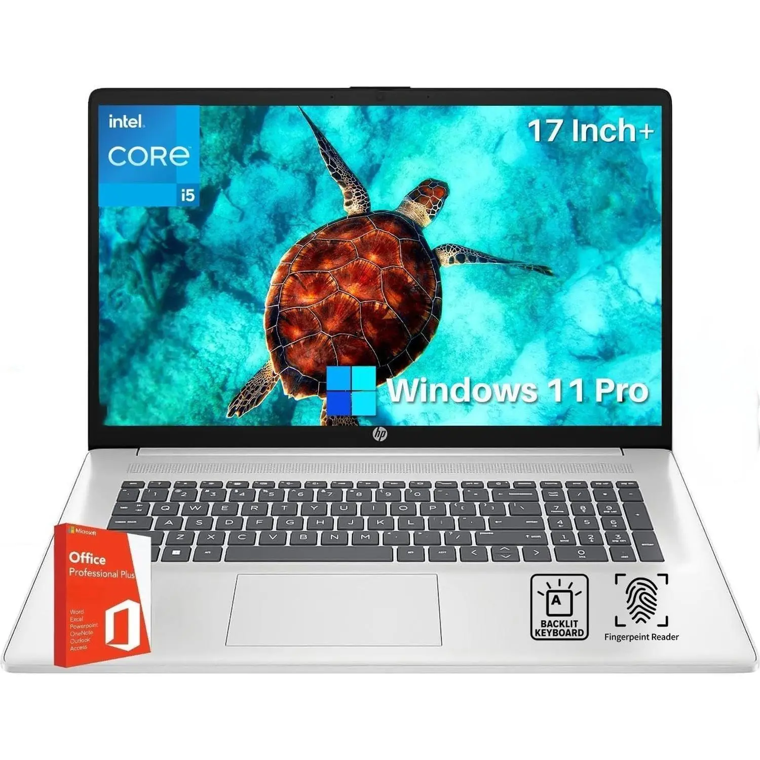 HP 17.3 Business Laptop, Intel i5-1334U(Up to 4.6 GHz), 17.3" HD+ BrightView, up to 64 GB RAM, 2 TB SSD, Wi-Fi 6, Backlit Keyboard, Fingerprint Reader, Windows 11 Pro