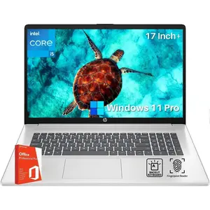 HP 17.3 Business Laptop, Intel i5-1334U(Up to 4.6 GHz), 17.3" HD+ BrightView, up to 64 GB RAM, 2 TB SSD, Wi-Fi 6, Backlit Keyboard, Fingerprint Reader, Windows 11 Pro