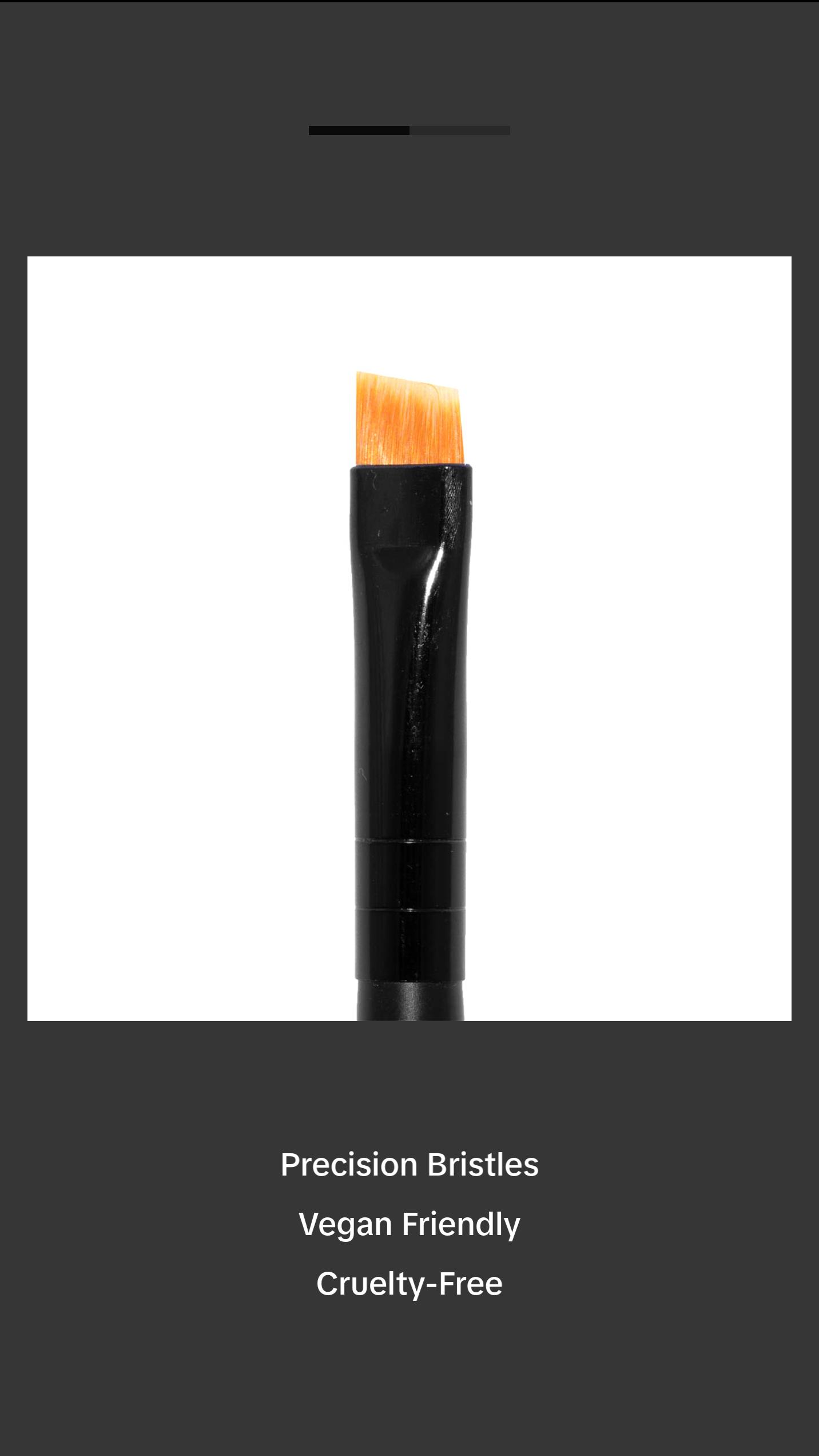 Palladio Angle Liner Brush, Precise Definition, Vegan Brush, Short Stiff Brush, Perfect Detail, Flawless Straight Line Application