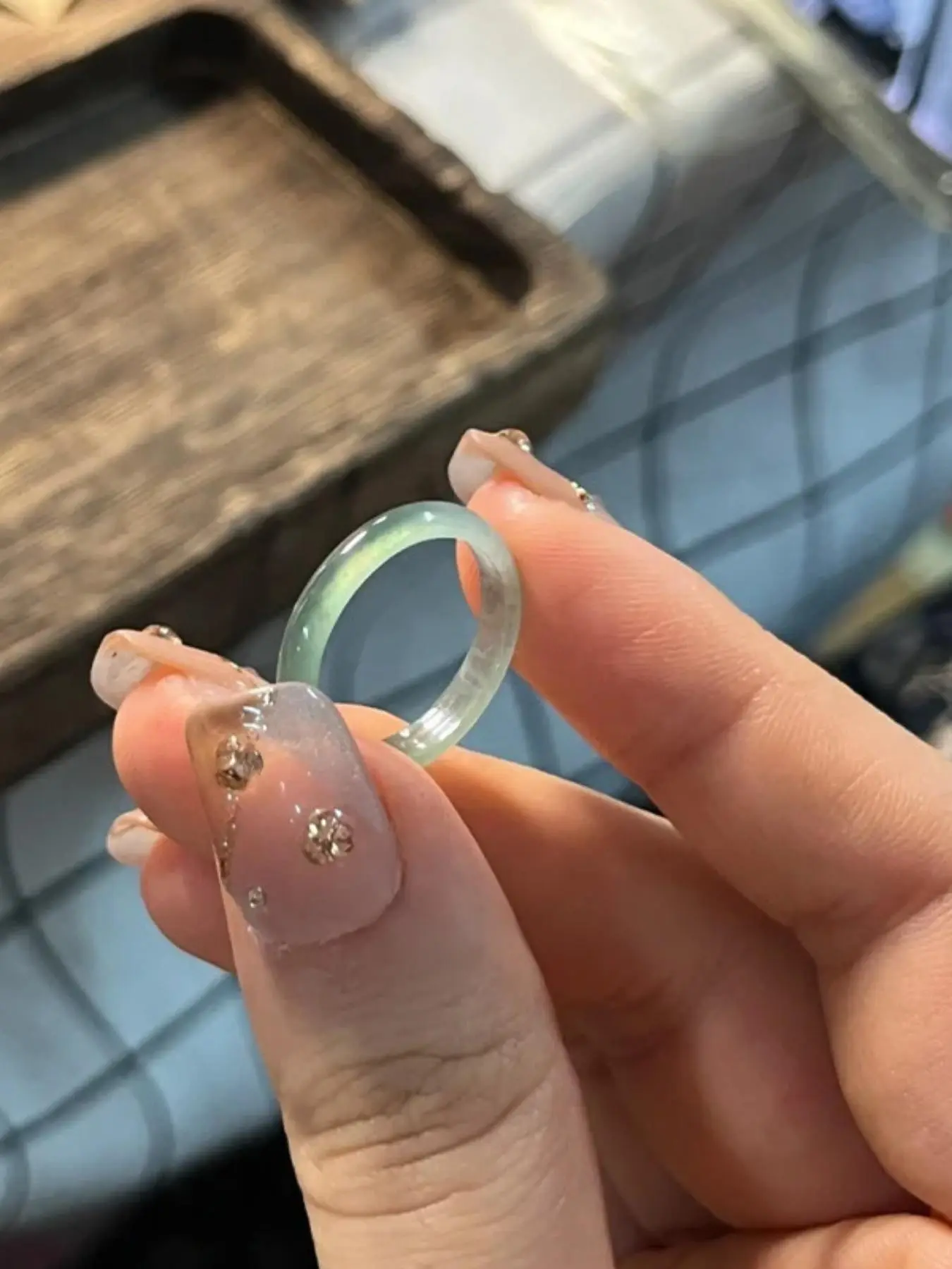 Bohemian Handcrafted Jade Ring, Chinese Style Feng Shui Jewelry Design, Symbolism, Wealth Attraction, Energy Ring, Perfect Gift for Women and Girls