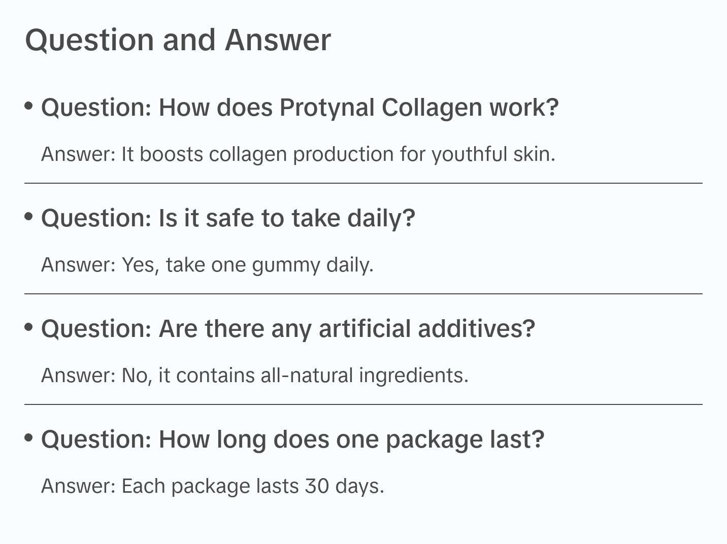 Protynal Colagen – Natural Edible Gummy Dietary Supplement for Beauty & Health!