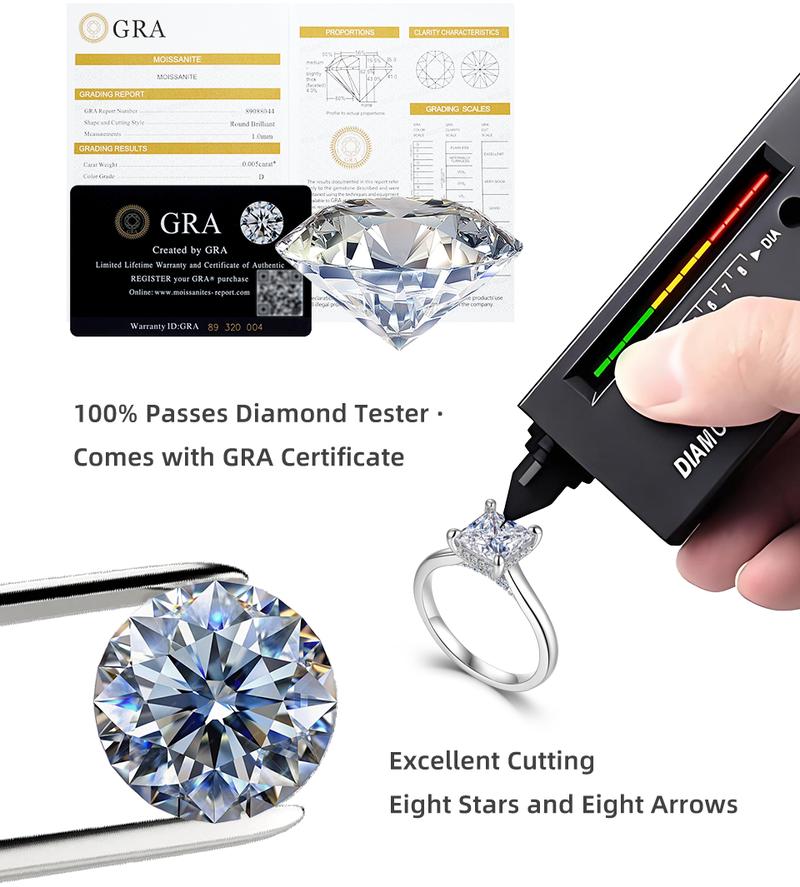 CICI GEMS 2CT Princess Cut Moissanite Halo Ring for Women D VVS1 Stackable 18K Gold Plated Lab-Created Hypoallergenic Wedding Engagement Anniversary Gift Fine Jewelry