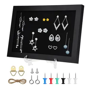 Portable Jewelry Display Stand - Earring Ring Photo Organizer,Wall-Mounted Earring Storage Holder, for Home Decor Retail Counters Desktop