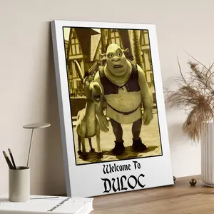 Shrek Poster, Shrek and Donkey Print, Shrek Wall Art, Shrek Print, Shrek Illustrations, Shrek Wall Decor