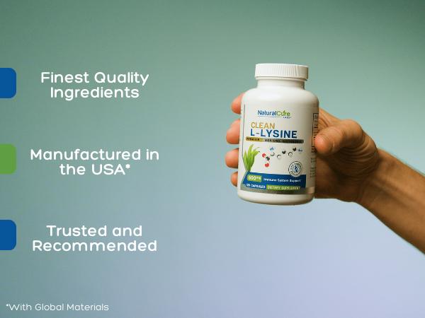 Clean L-Lysine 600mg – Supports Immune Function, Muscle Health & Recovery - 120 Capsules