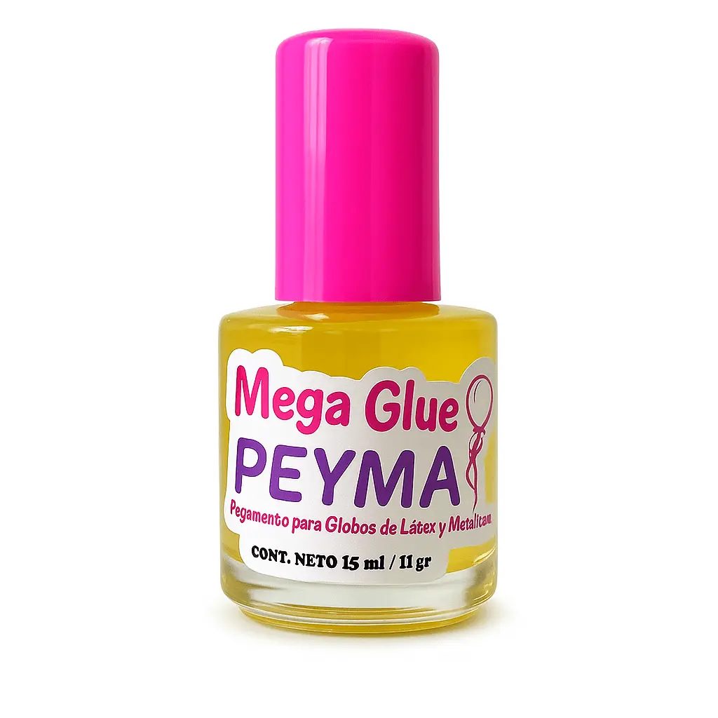 Peyma Mega Glue (11g/15ml) Multipurpose Adhesive for Latex Balloons, Foil, Cardboard, Paper, Plastic, Fabric, Balloon Mosaics - Ideal for Art, Craft, Creativity Projects