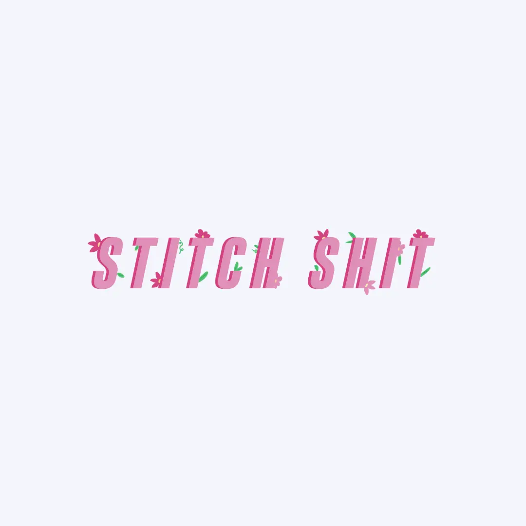 Stitch Shit - Large clear sticker