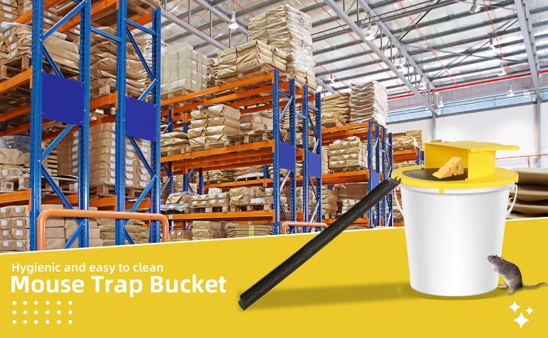 Mouse Trap Bucket 4-Pack ABS Material Durable Multi-Catch Auto-Reset Humane Lethal Rat Trap for 5 Gallon Bucket Indoor Home Use