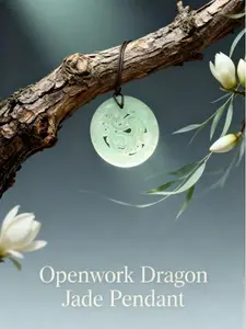 Chinese Culture Hollow Dragon Jade Pendant | Symbol of Power | Strength and Good Fortune,summervibes