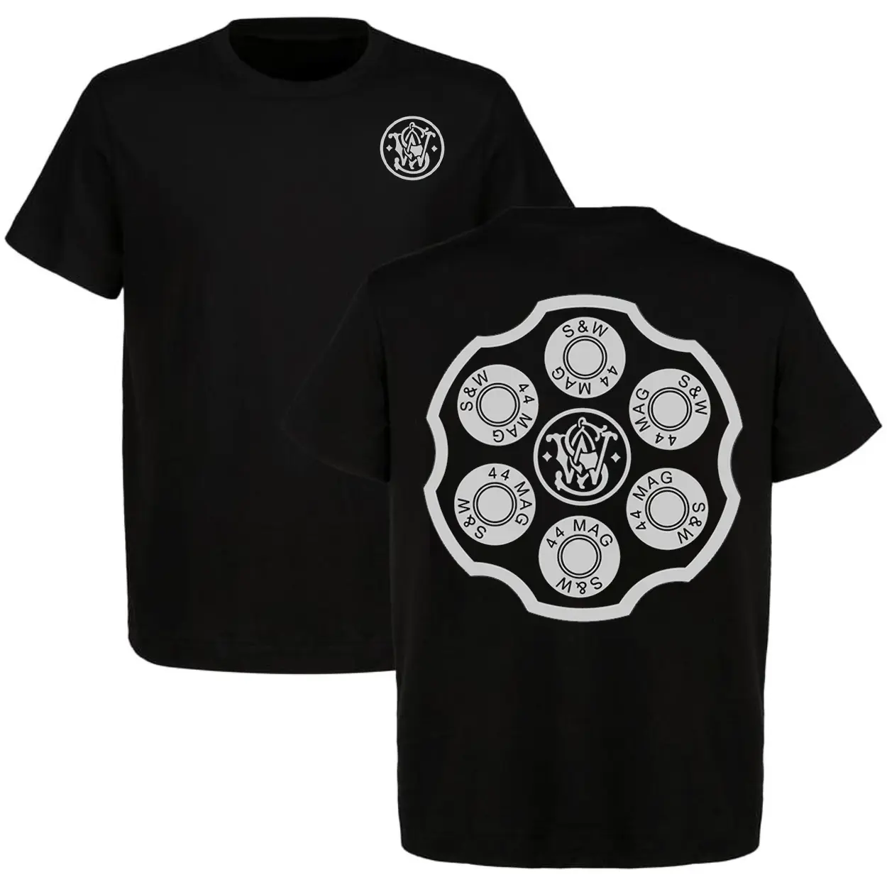 Smith And Wesson Cylinder Vintage T-Shirt Western Fashion Short Sleeve T-Shirt Graphic Tactical Tee Gift For Him For Her