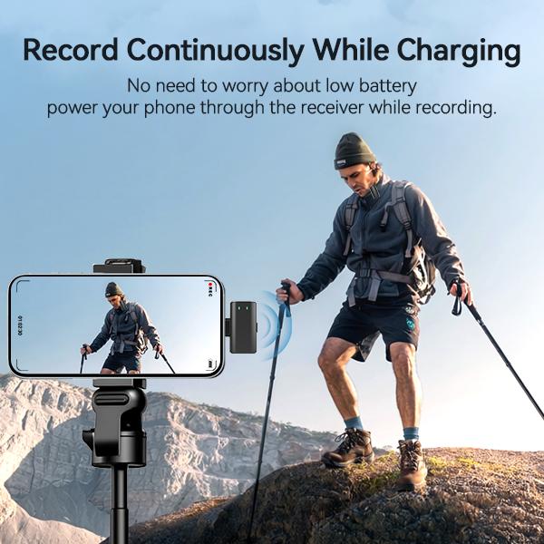 Holiday Haul Wireless Lavalier Mic with AI Denoising & One-Click ，support for iPhone  Android with charging case audio smartphone audio smartphone,For content creators