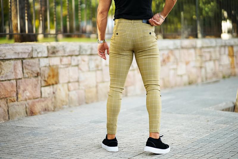GINGTTO Mens Chinos Skinny Slim Fit High Waist Stretchy Plaid Dress Pants Comfortable Trouser GINGTTO Mens Chinos Skinny Slim Fit High Waist Stretchy Plaid Dress Pants Comfortable Trouser