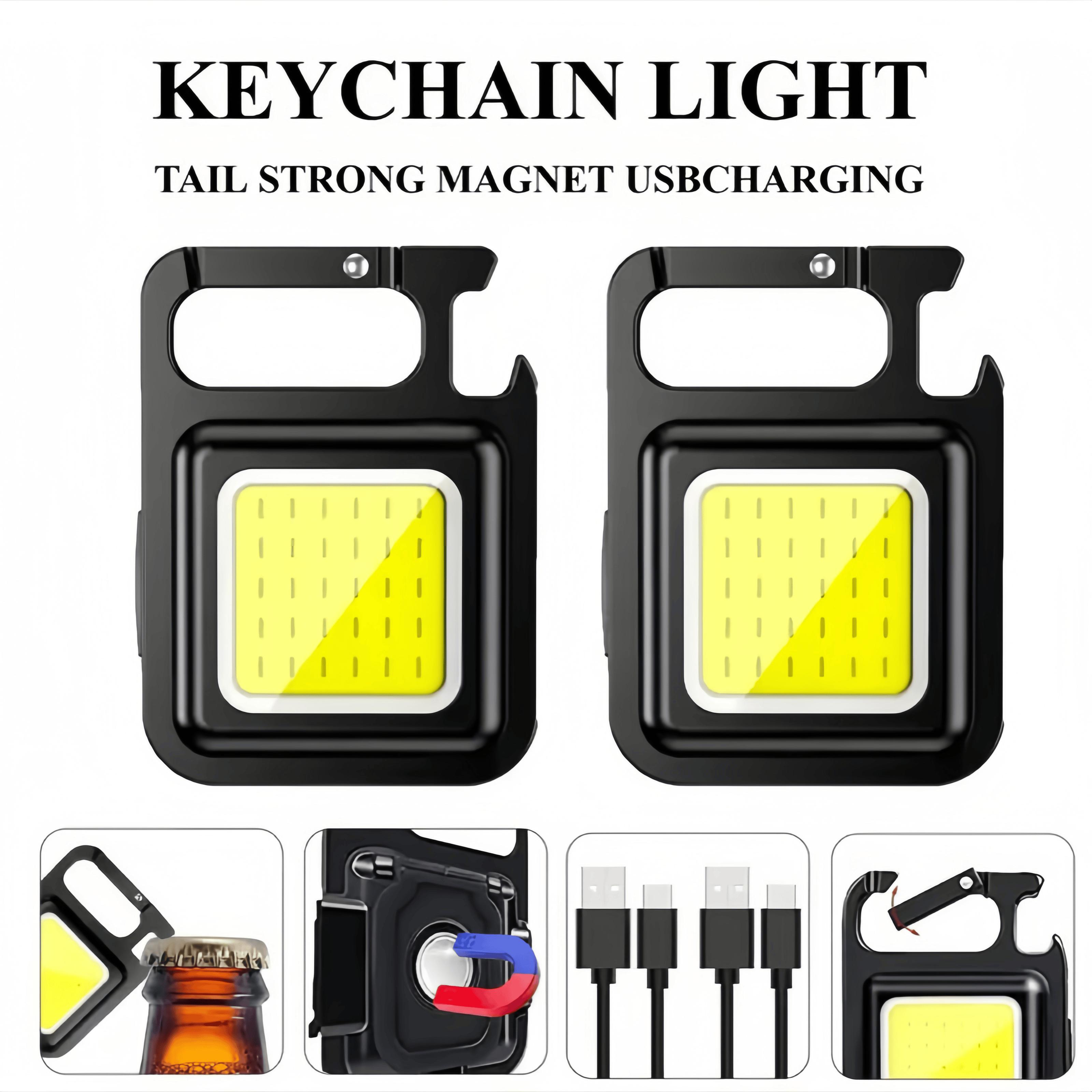 Keychain Work Light, White Rows Keychain Light,Portable Keychain Light,Rechargeable Flashlight, Folding Key Light for Walking and Camping powertools
