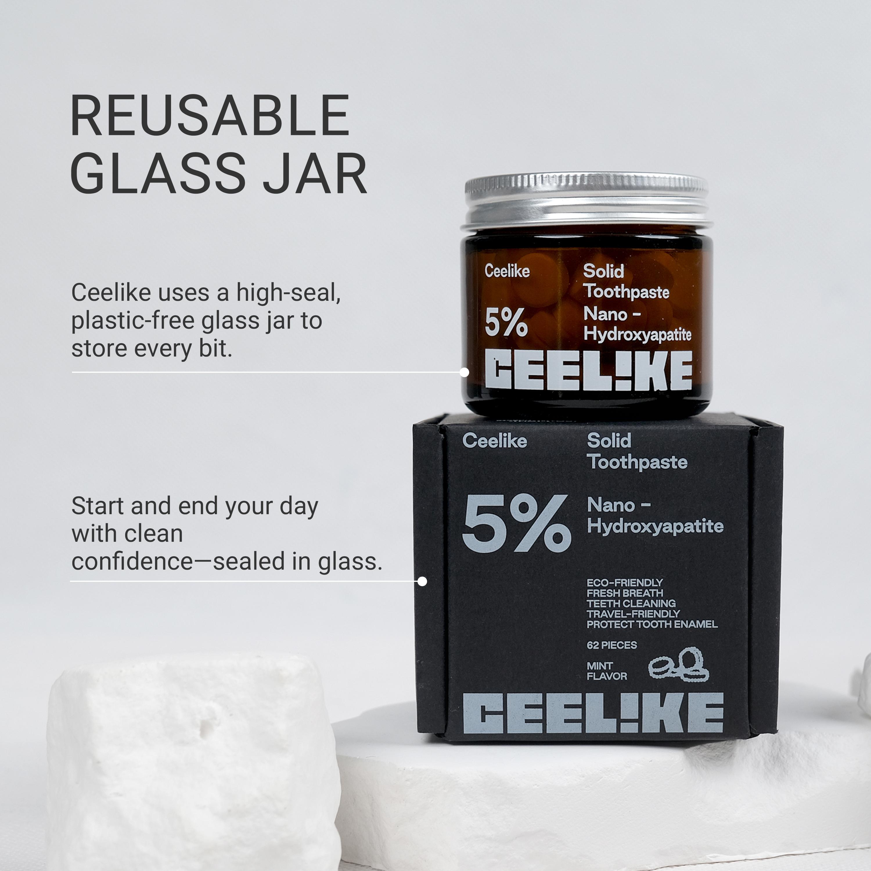 【CEELIKE】 Solid Toothpaste – Fluoride-Free, Eco-Friendly, Portable, Long-Lasting Fresh Breath | Natural Oral Care