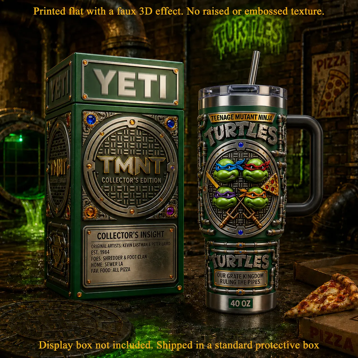 Teenage Mutant Ninja Turtles 20oz Tumbler, TMNT Collector’s Edition Insulated Travel Cup, Leonardo Raphael Michelangelo Donatello Graphic, Stainless Steel Hot Cold Drink Tumbler, Retro Cartoon Fan Gift