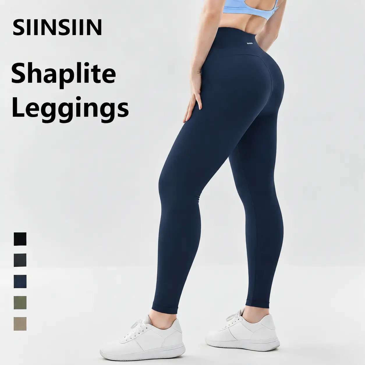 SIINSIIN Shaplite Leggings - 7/8、Full & Thick High-Waisted Shaping Leggings for Cycling , Running,& Fitness Gym Bottoms