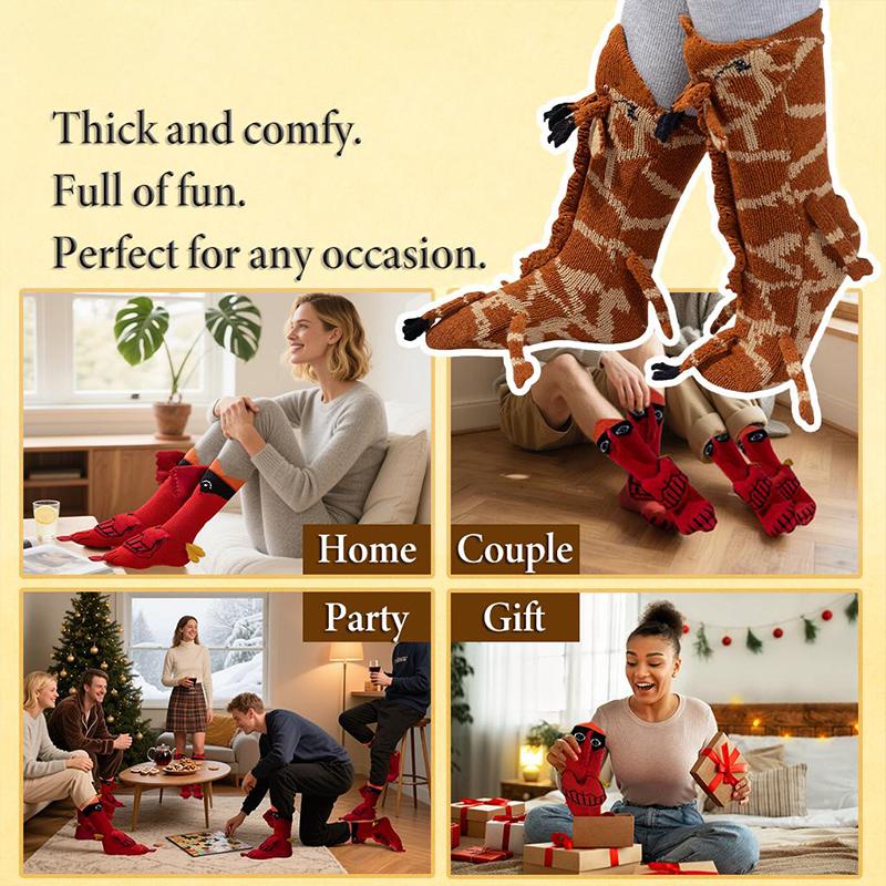 Fun Knit Animal Socks Winter Warm Floor Socks Creative Gift for Friends Unisex Socks Christmas Holiday Gift Womenswear Bridal Ultra Soft Cotton Blend