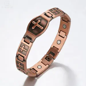 Copper Bracelet for Women & Men Ultra Strength Pure Copper Magnetic Bracelets with Powerful Neodymium Magnets Hypoallergenic Adjustable Stack Bangle Jewelry perfect family Gift Spiritual Protection Gift for Him Her