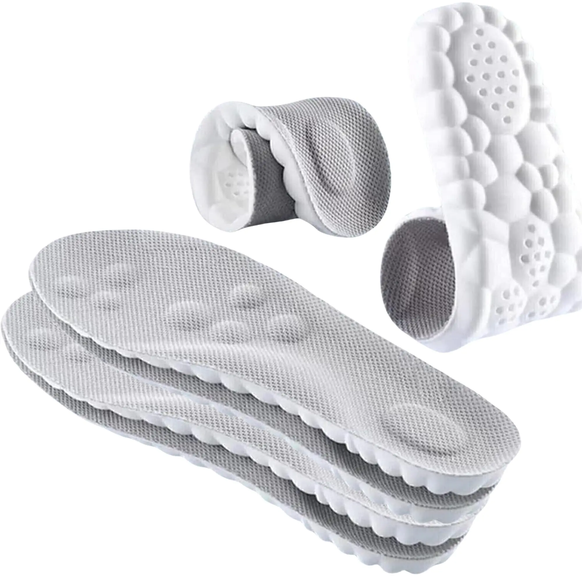 4D Cloud-Like Comfort Soles for Men - Soft Memory Foam Cushioning Insoles - Trim to Fit Steppers Insoles with Arch Support for Foot Pain Relief and Fatigue Reduction
