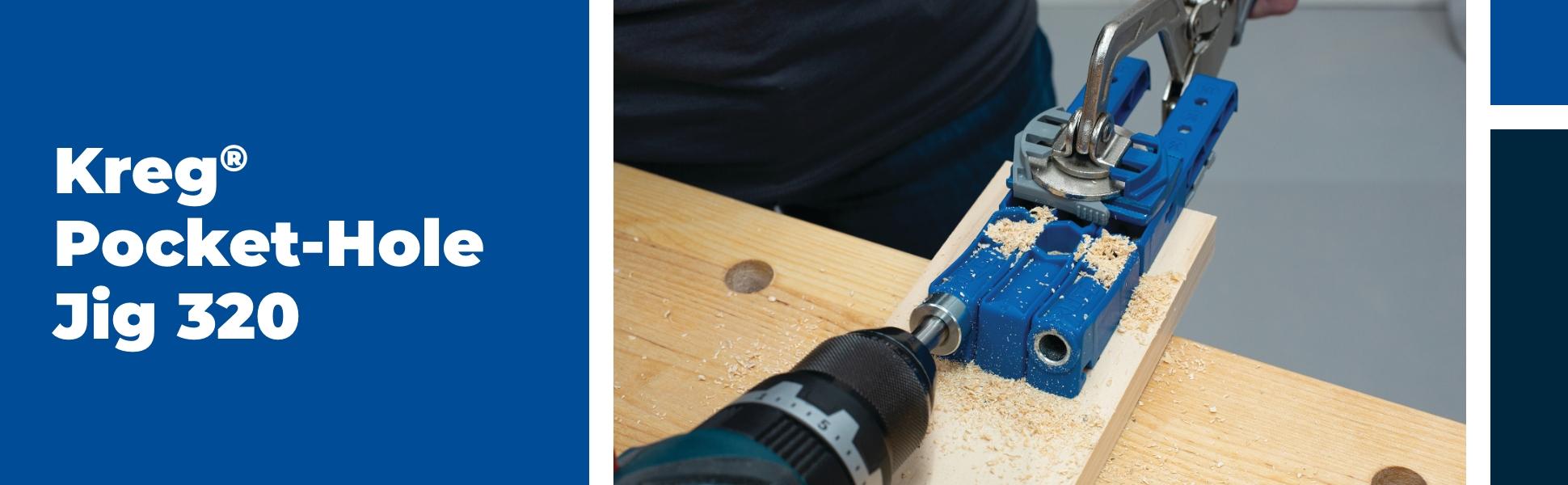 Kreg KPHJ320 Pocket-Hole Jig 320 - Small, Durable Jig for Tight Spaces