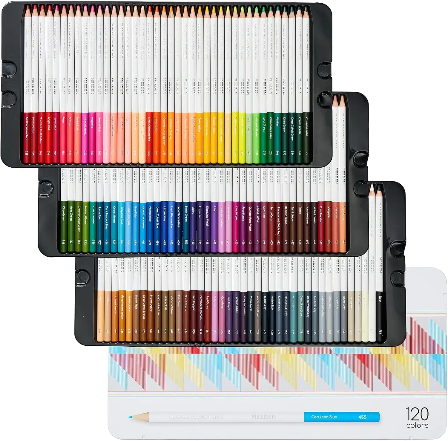 MEEDEN Artist Colored Pencil Set:72/120 Count Vibrant Colors Drawing Pencils with Professional Oil Based Soft Core for Arts & Crafts - Smooth Writing, Easy Blending Shading & Layering