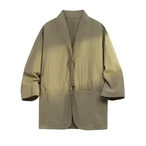 Spring new fashion retro V-neck shirt jacket, men's lazy style loose trendy brand design top, spring men's coat top trendy fashion loose shirt, multi-color optional, soft and comfortable fabric, suitable for daily wear