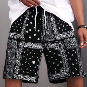 Men’s printed beach shorts, quick-dry drawstring shorts, lightweight summer surf shorts for beach vacations