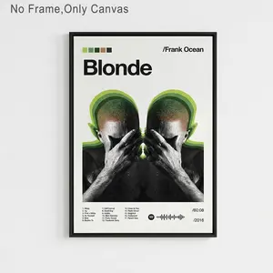 Frank Ocean blonde Canvas Poster High Definition Print Wall Decoration for Living Room Office Bedroom Fan Gift No Frame Only Canvas