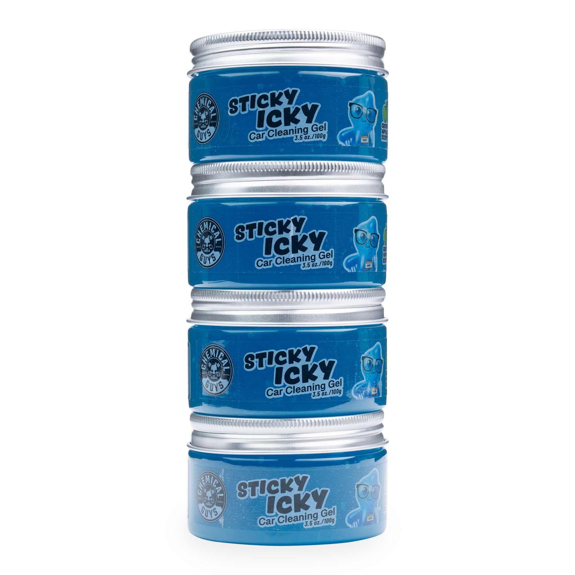CHEMICAL GUYS Sticky Icky Car Cleaning Gel 4-Pack - slime cleaning gel, for air vents, dashboards, steering wheels & more, cleaning tool, home car, Car Stuff, Car Detailing Products