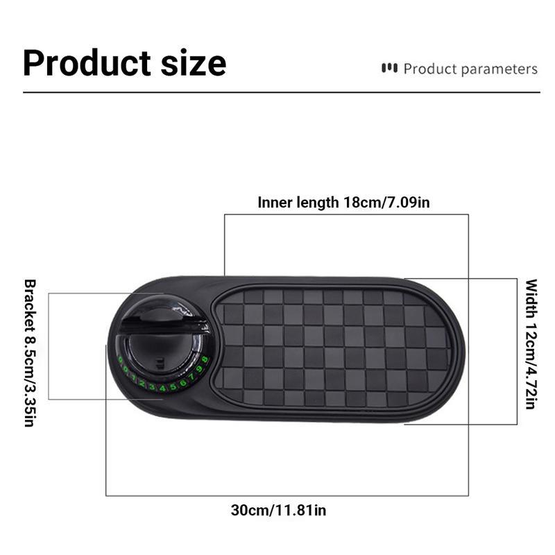 [Holiday Haul]  Multifunction Car Anti-Slip Mat, 2025 Multifunctional Car Dashboard Mobile Phone Holder, Auto Universal Rotatable Anti Skid Car Dashboard Pad with Temporary Parking Number