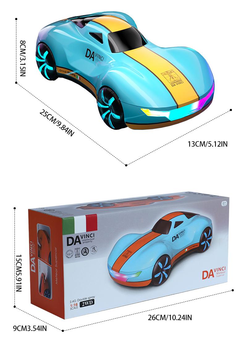 Drift Car with High - Speed 32+ km/H 2.4G Stable Remote Control - Interactive Music, Spray & LED Lights, Durable ABS, 360° Moves, Perfect for Kids Gift, Birthday & Christmas Gift Drift Car with High - Speed 32+ km/H 2.4G Stable Remote Control - Interactive Music, Spray & LED Lights, Durable ABS, 360° Moves, Perfect for Kids Gift, Birthday & Christmas Gift