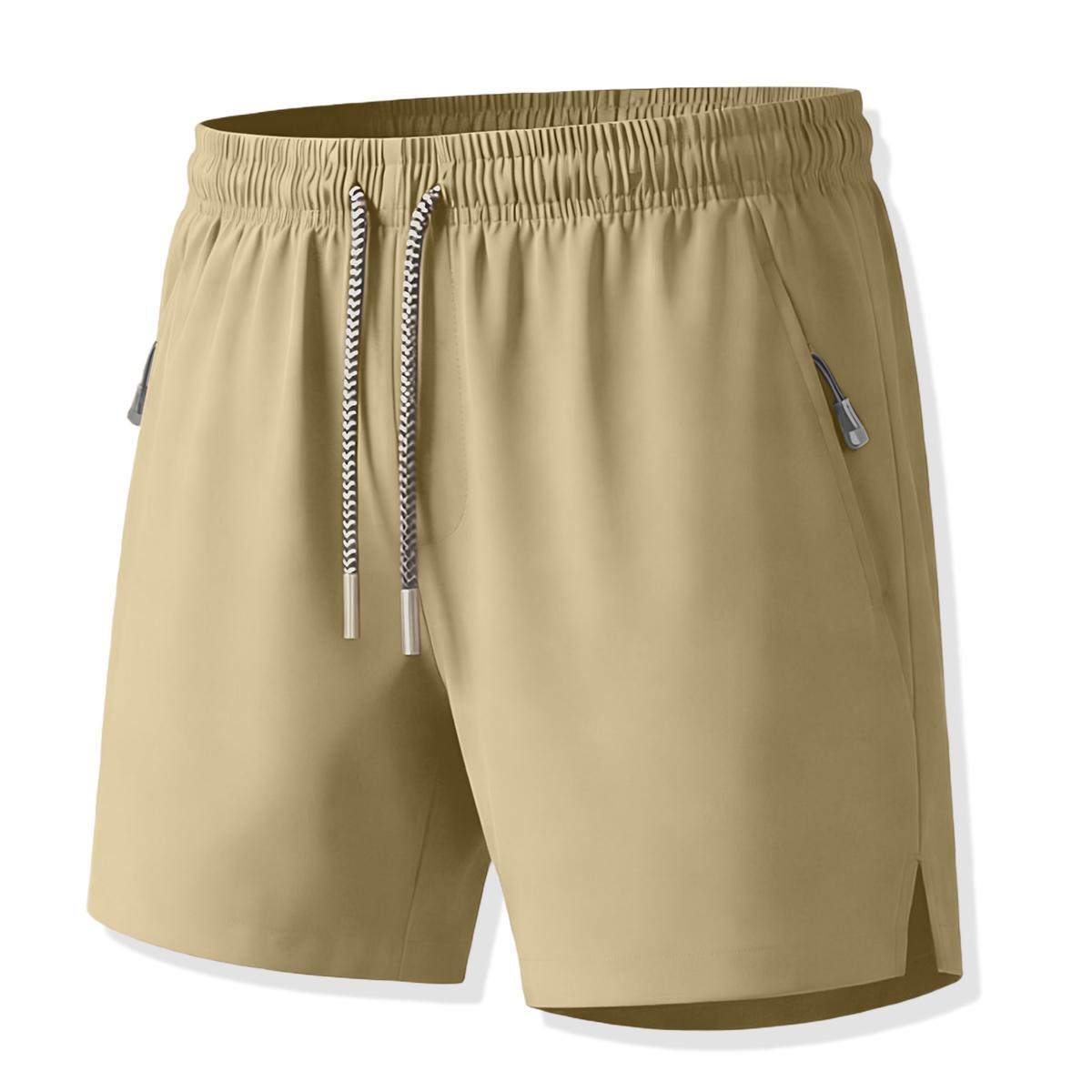 Women’s shorts—fashionable, comfortable, breathable, quick-drying; slit-hem design with drawstring and zippered pockets; basic women’s bottoms; women’s athletic shorts