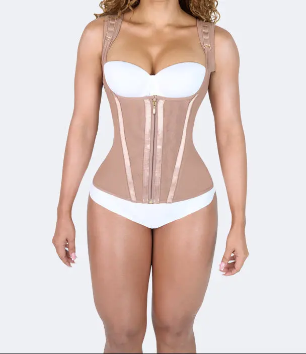 Women's UltraShape Waist Trainer Corset - Adjustable Strap, Enhanced Compression, High Compression, Firm Back Support, Designed to Define Your Waist, Firm Support, Instant Visible Results