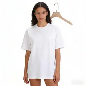 Pure Cotton Short-Sleeved T-Shirt for Unisex Loose White Solid Color Crewneck Tee New Top