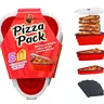 Pizza Pack® Original Food Storage Set - Leakproof Airtight Containers, Space-Saving Pack for Leftover Pizza, Kitchen Organization, Maintains Freshness