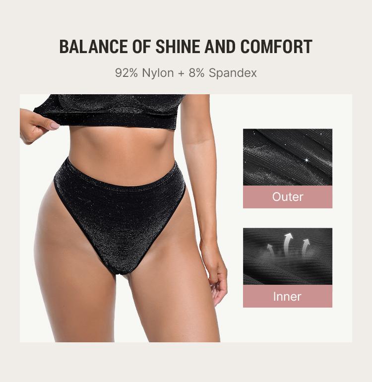 FeelinGirl Seamless Tummy Control Triangle Shapewear for Women - Low Waist Comfort Compression Underwear Four-Way Stretch