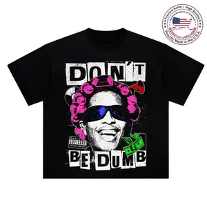 Asap Big Face'Don't Be Dumb' T-shirt, Hip-hop Music Shirt, Rapper music shirt, Concert Outfits Graphic Tees, Streetwear, Music Fan Gift