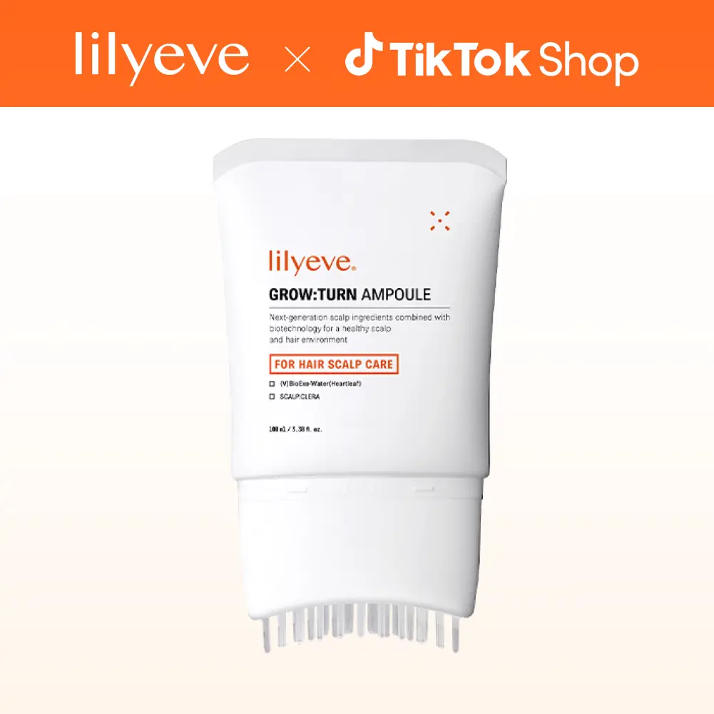 [LILYEVE] GROWTURN Hair Growth Serum with Built-In Brush | Exosome Scalp Serum for Hair Thickening & Strengthening, Korean Hair Care | 3.38 fl. oz.