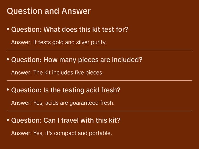JSP & PuriTEST Gold/Silver Test Acid Tester Kit 14k 18k .999 .925 Sterling Testing Stone Detect 5-Piece Set for Jewelry Testing