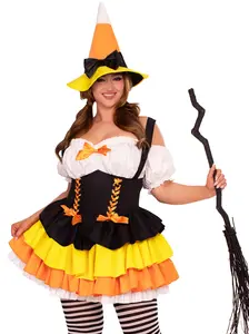 Plus Candy Corn Witch Costume