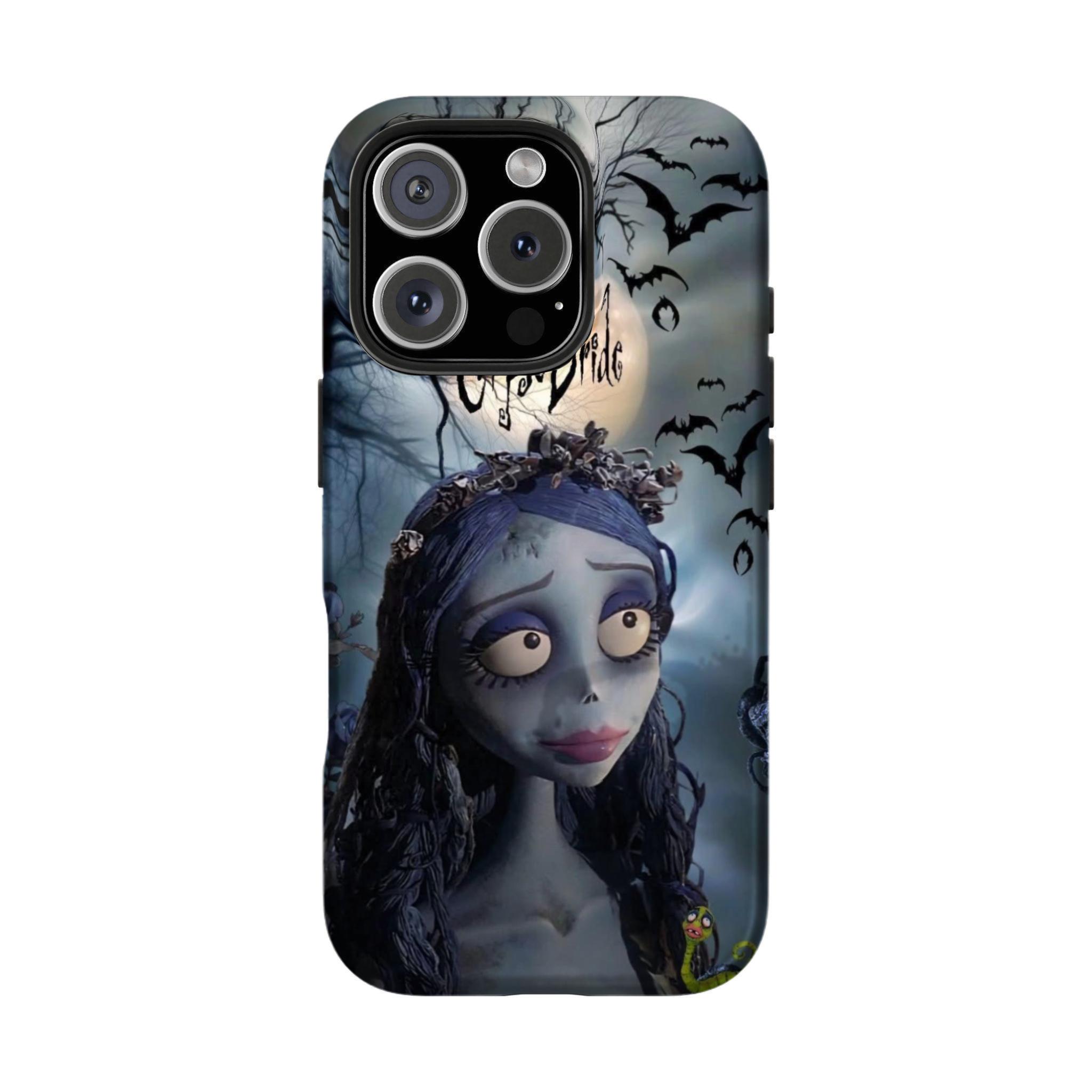 Corpse Bride iPhone Case Victorian Undead Bride, Halloween PhoneCase, Skeleton Love Story for iPhone 15,14,13,12,11 pro pro max, Mini Shockproof Protection Elegant Goth phone cases