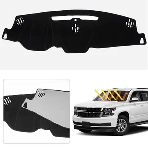 Canvcle Custom Fit Suede Dash Mat for 2015-2020 Chevy Tahoe Suburban GMC Yukon UV Protection Anti-Glare Non-Slip Dashboard Cover Accessories