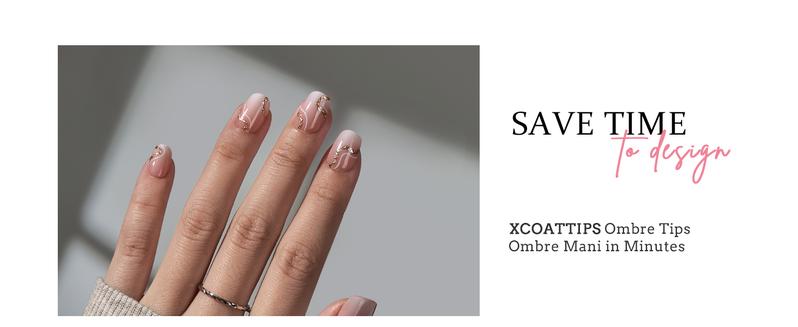 btartboxnails XCOATTIPS Ombre Nails - Product only 150pcs Ombre Tip Press On Nails,Short Square or Almond or Coffin Soft Gel Nail Tips